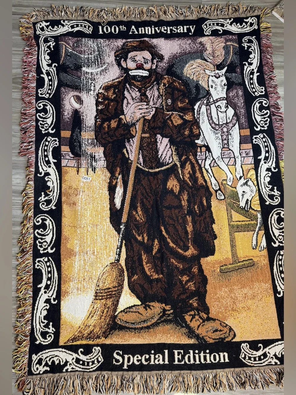 100th Anniversary Special Edition Brown Circus Tapestry Wall Hanging